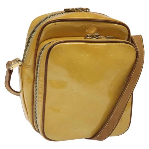 LOUIS VUITTON Monogram Vernis Wooster Shoulder Bag Yellow - Picture 1 of 15